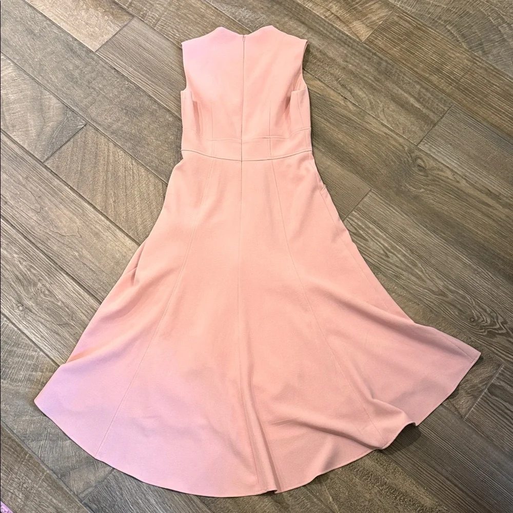 Eliza J Blush Pink High Low Fit & Flare Midi Dress Size 8 Wedding Guest - Picture 7 of 12